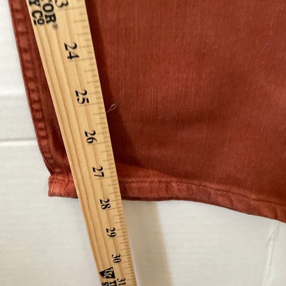 LOGO by Lori Goldstein Straight Leg Pants Rust Orange Patchwork Women's Size 16 - Picture 6 of 9